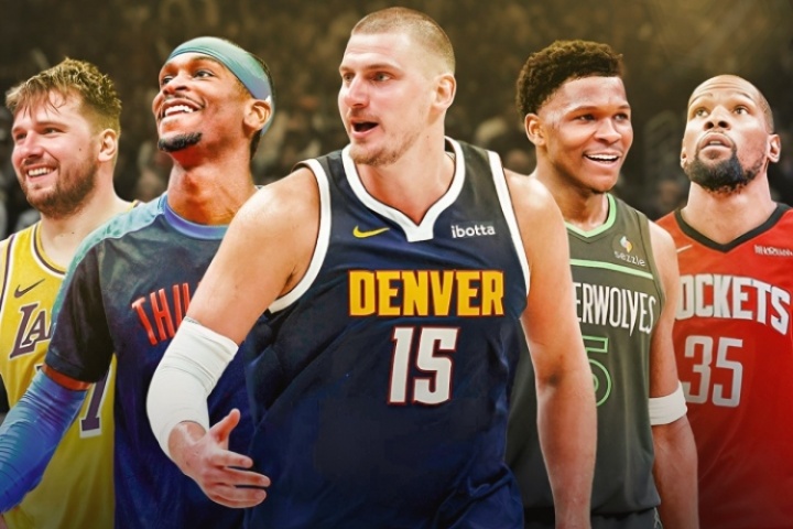 ClutchPoints评西部前5：约基奇、SGA、爱德华兹、东契奇、杜兰特